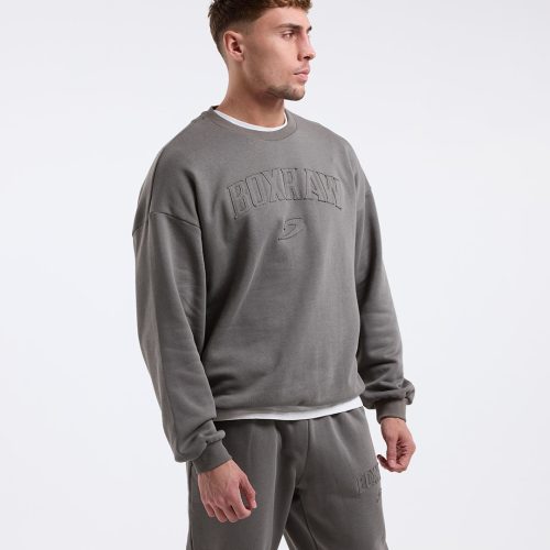 BOXRAW Mens Distressed EastSt Sweatshirt 3