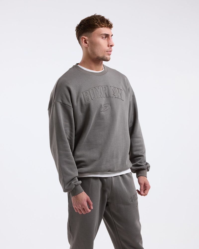 BOXRAW Mens Distressed EastSt Sweatshirt 3