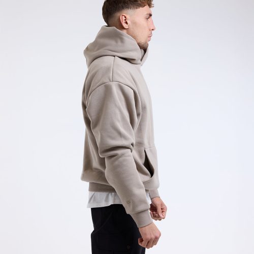 BOXRAW Mens Oversized Strike Hoodie Stone 4