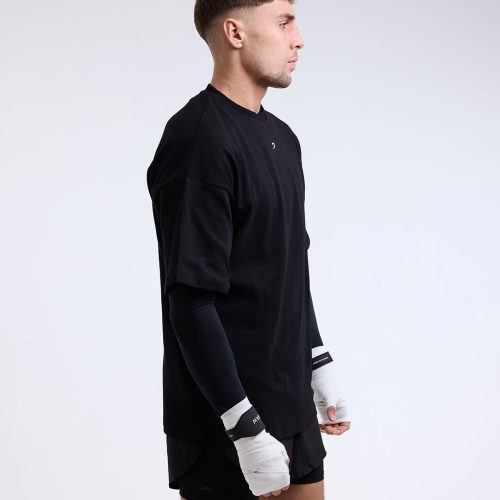 BOXRAW Mens Oversized Strike Tshirt Black 3