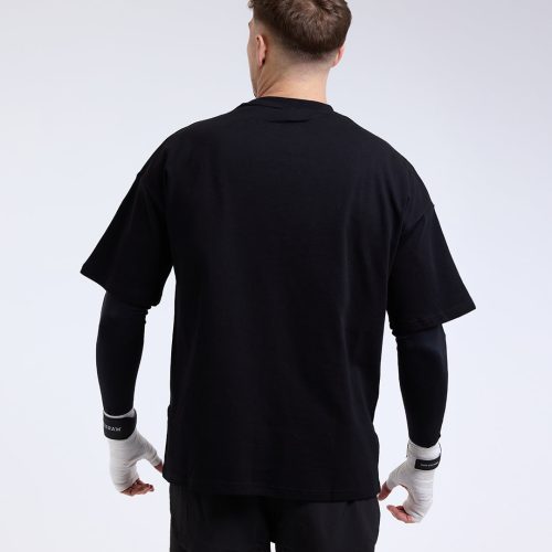 BOXRAW Mens Oversized Strike Tshirt Black 6