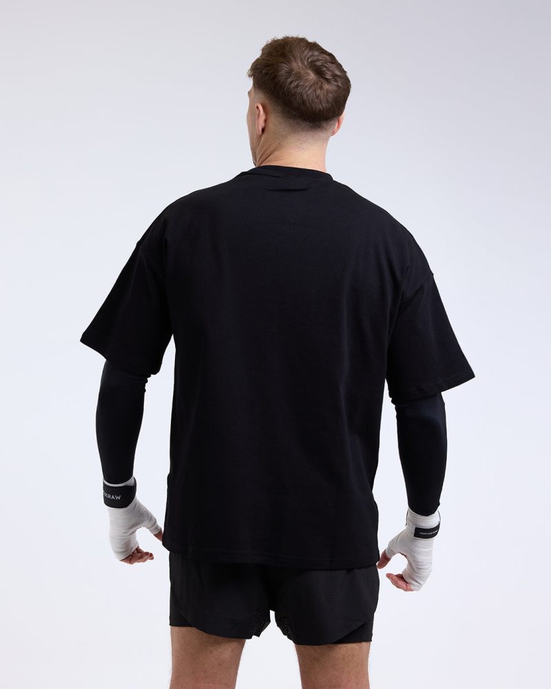 BOXRAW Mens Oversized Strike Tshirt Black 6