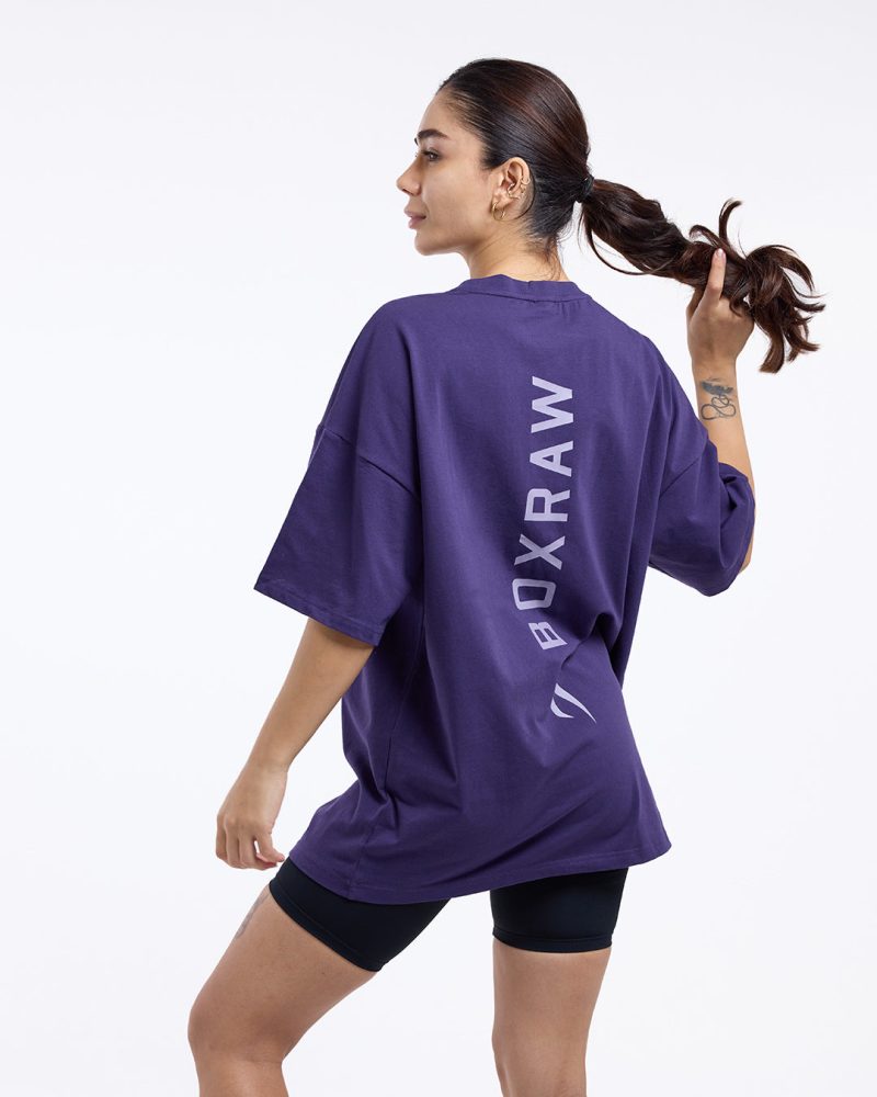 BOXRAW Womens Lineal Tshirt Purple 1